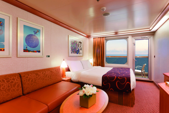 Balkonkabine mit Meerblick auf der Costa Favolosa