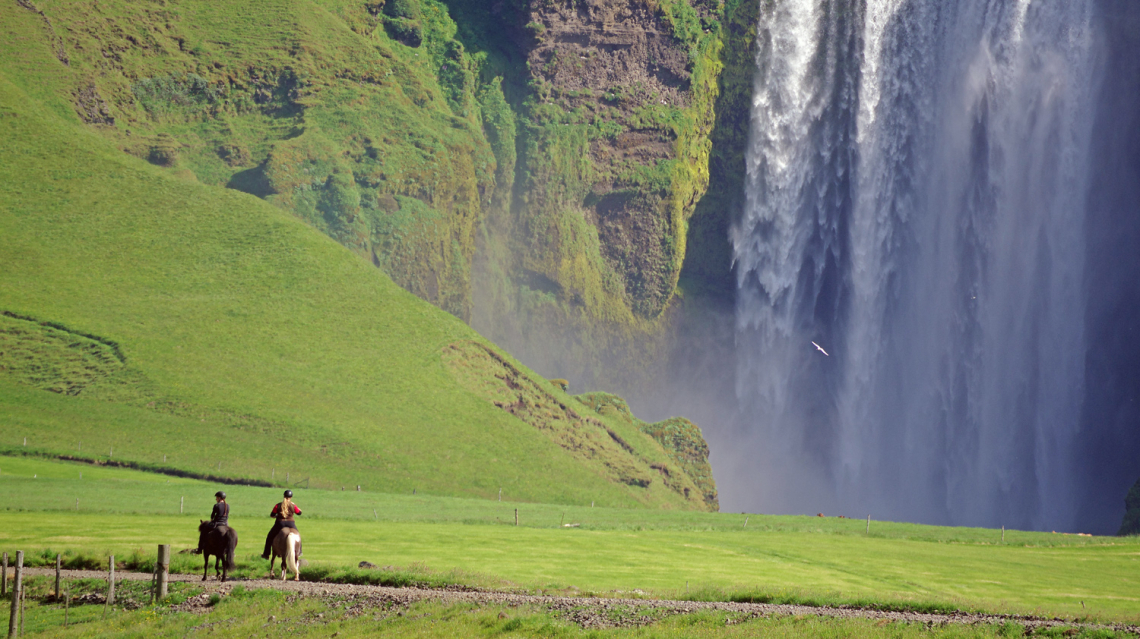 Skogafoss Island Vortrag Reinhard Pantke