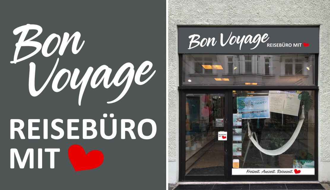 Eingang zum Reisebuero Bon Voyage