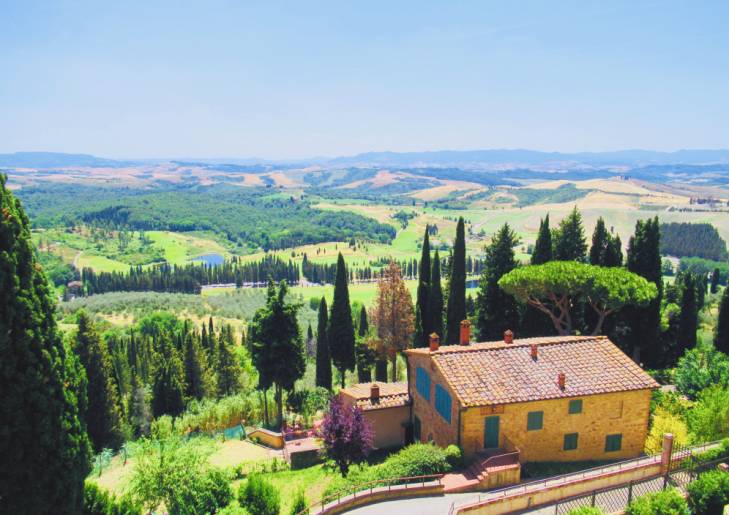 Der Ausblick von dem Hotel Il Castelfalfi Der Ausblick von dem Hotel Il Castelfalfi